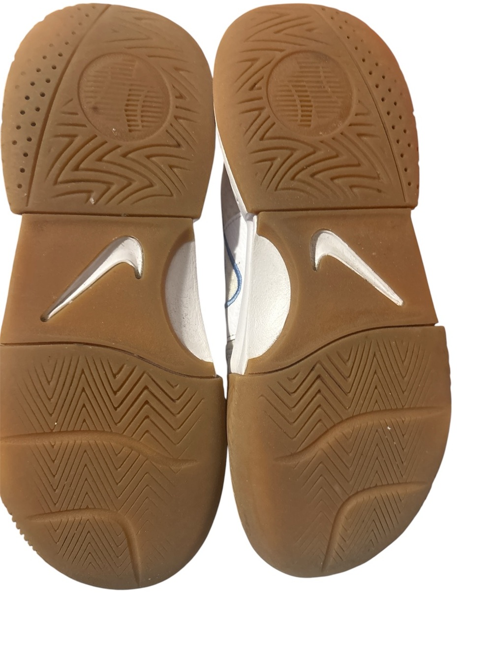 Nike White Sneakers with Light Blue Swoosh and Gum Accents - Picture 5 of 5